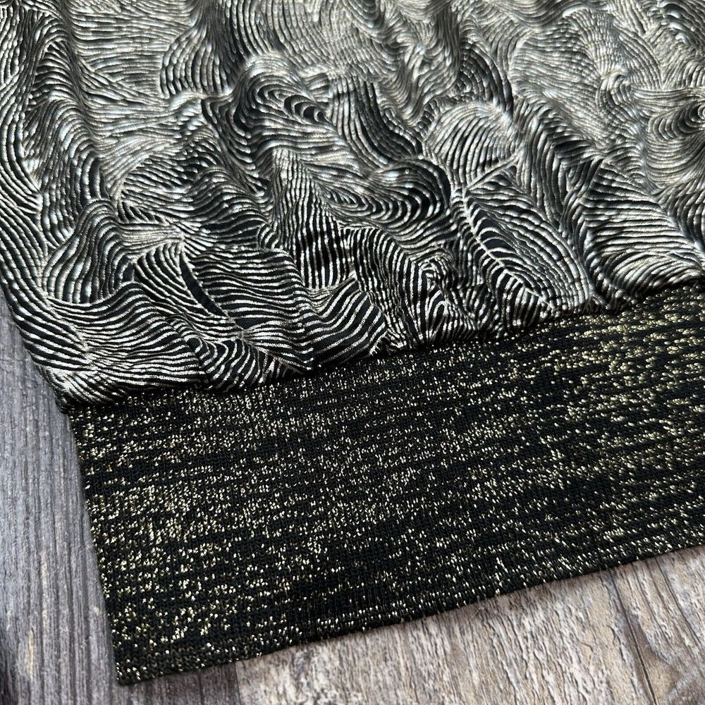 VTG Judy Bond Petites‎ Blouse Womens 6 Long Sleeve Metallic Abstract Swirl USA - Picture 3 of 16